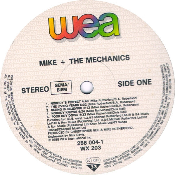 Mike & The Mechanics : Living Years (LP, Album)