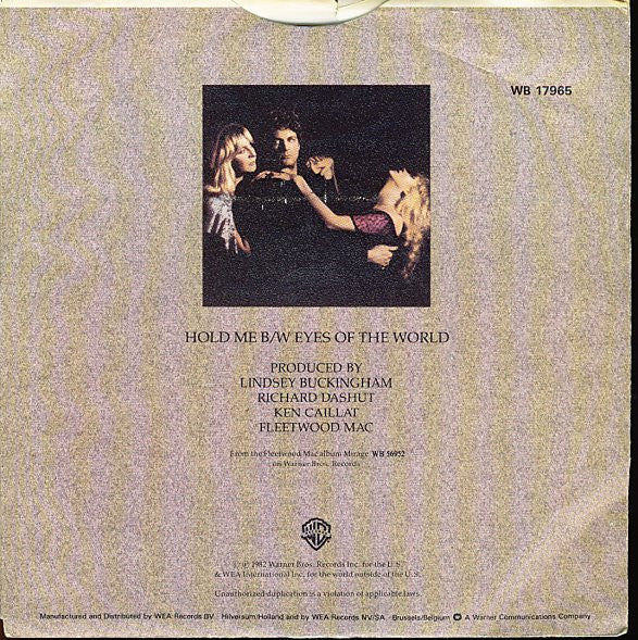 Fleetwood Mac : Hold Me (7", Single)