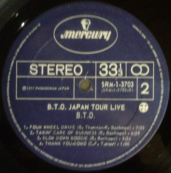 Bachman-Turner Overdrive : B.T.O. Japan Tour Live! (LP, Album)