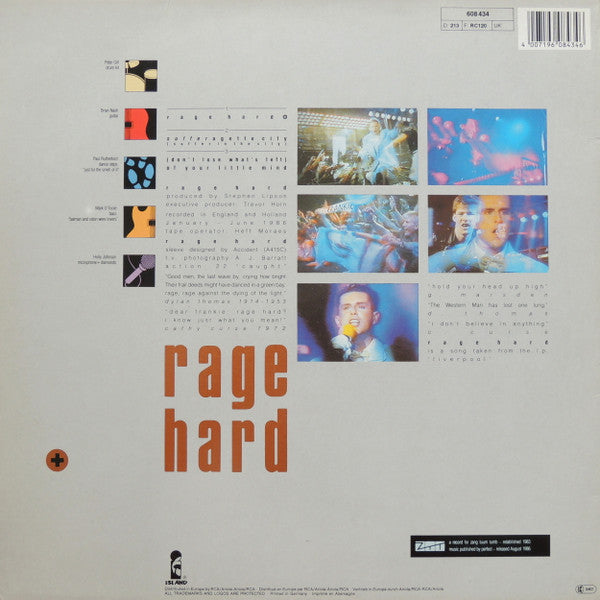 Frankie Goes To Hollywood : Rage Hard (+) (12", Maxi)