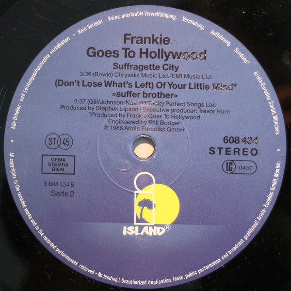 Frankie Goes To Hollywood : Rage Hard (+) (12", Maxi)