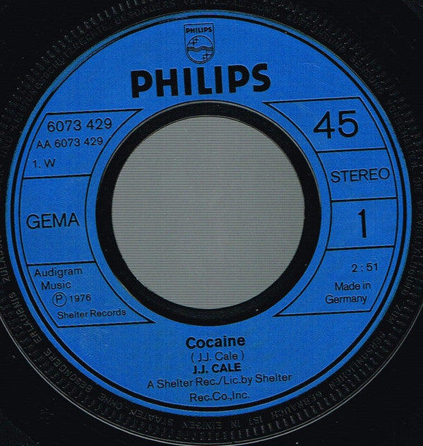 J.J. Cale : Cocaine / I'm A Gypsy Man (7", Single)