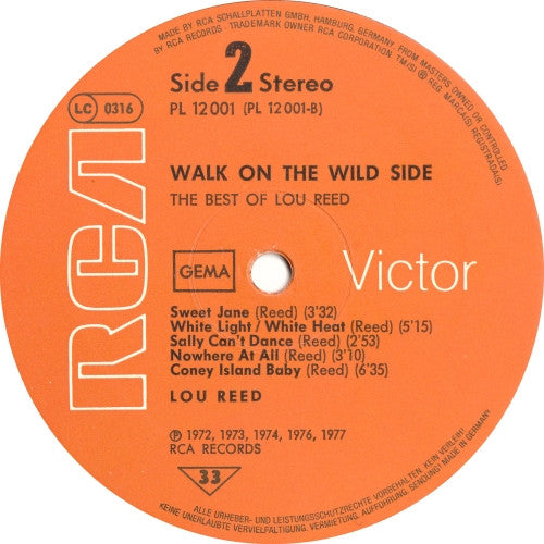 Lou Reed : Walk On The Wild Side - The Best Of Lou Reed (LP, Comp)