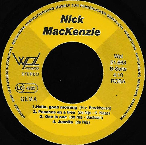 Nick MacKenzie : Goldene Hits (Medley) (7", EP)