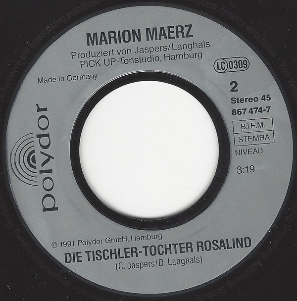 Marion Maerz : Wie Die Fischer An Der Förde (7", Single)