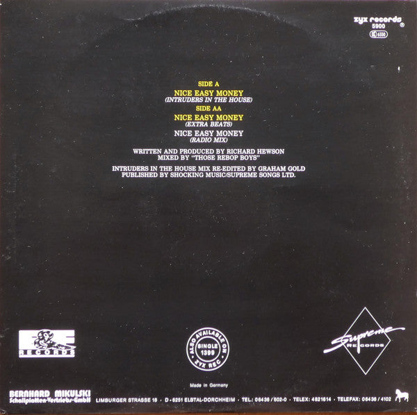 The Rah Band* : Nice Easy Money (Intruders In The House) (12")