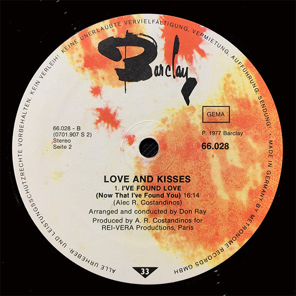 Love & Kisses : Love And Kisses (LP, Album)