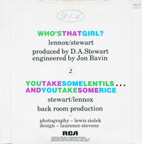 Eurythmics : Who's That Girl? (7", Single, EMI)