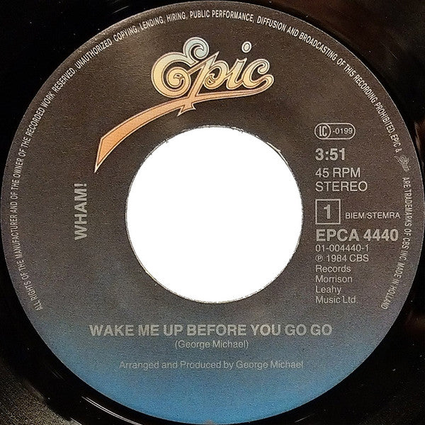 Wham! : Wake Me Up Before You Go-Go (7", Single)