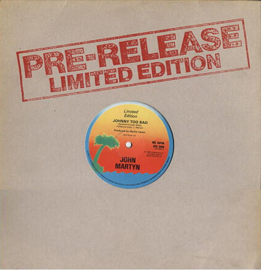 John Martyn : Johnny Too Bad (12", Ltd, Promo)