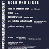 Deutsch Amerikanische Freundschaft : Gold Und Liebe (LP, Album, RE)