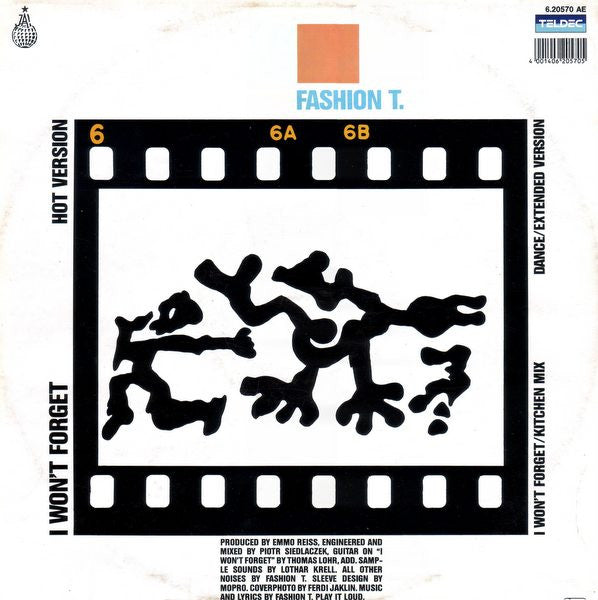 Fashion T. : I Won't Forget (12", Maxi)