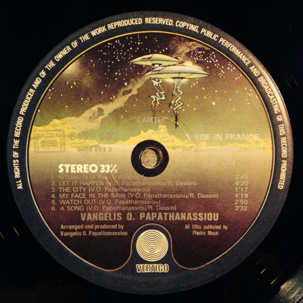 Vangelis O. Papathanassiou* : Earth (LP, Album, RE)