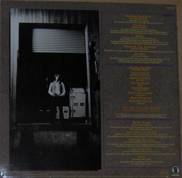 Jackson Browne : Running On Empty (LP, Album, RE)