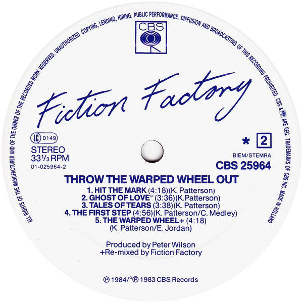 Fiction Factory : Throw The Warped Wheel Out (LP, Album)