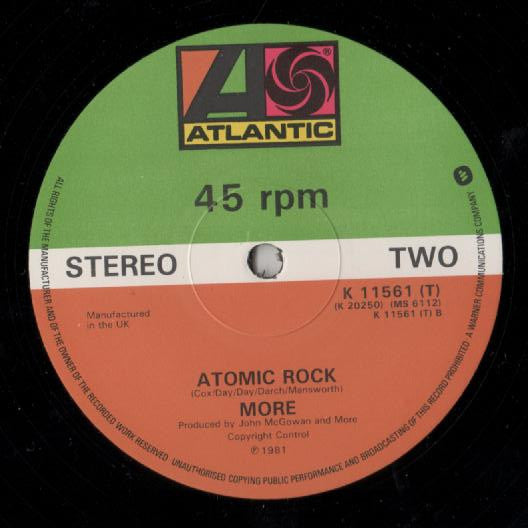 More (4) : We Are The Band / Atomic Rock (12", Single)