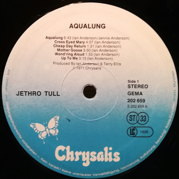 Jethro Tull : Aqualung (LP, Album, RE, Tex)