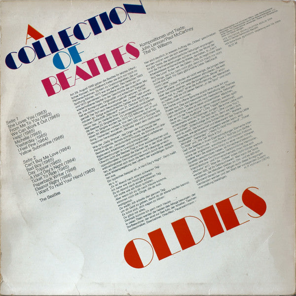 The Beatles : A Collection Of Beatles Oldies (LP, Comp, Rei)