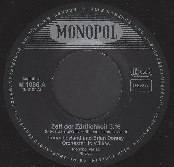 Orchester Jo Willies, Laura Leyland, Brian Dorsey (2), Chinchilla (10) : Zeit Der Zärtlichkeit (7", Single)