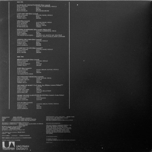 Deke Leonard : Iceberg (LP, Album, RE, Gat)