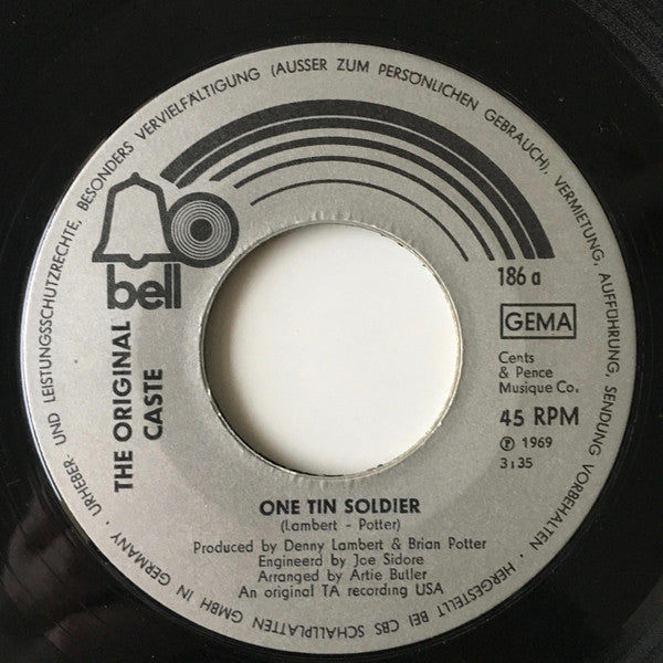 The Original Caste : One Tin Soldier / Live For Tomorrow (7")