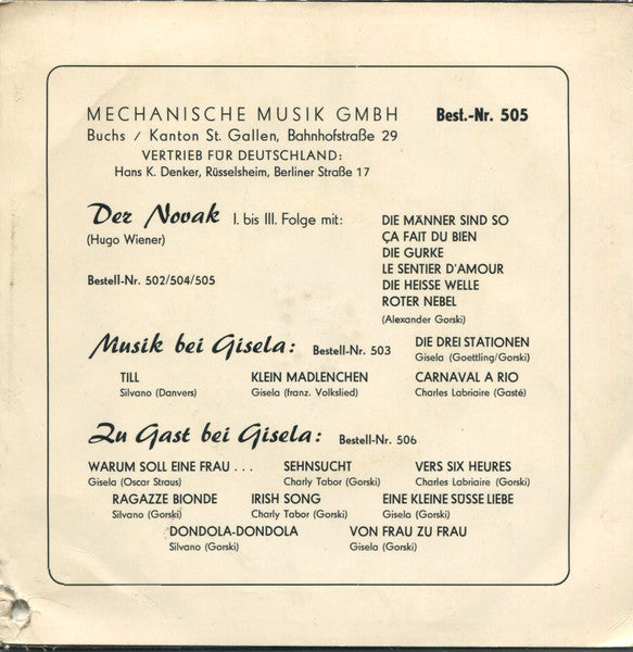 Gisela Jonas : Der Novak III. Folge / Die Heiße Welle / Roter Nebel (7", EP)
