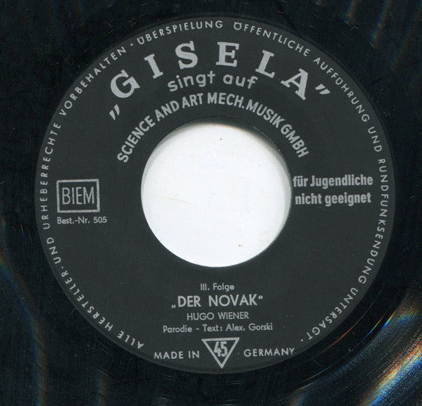 Gisela Jonas : Der Novak III. Folge / Die Heiße Welle / Roter Nebel (7", EP)