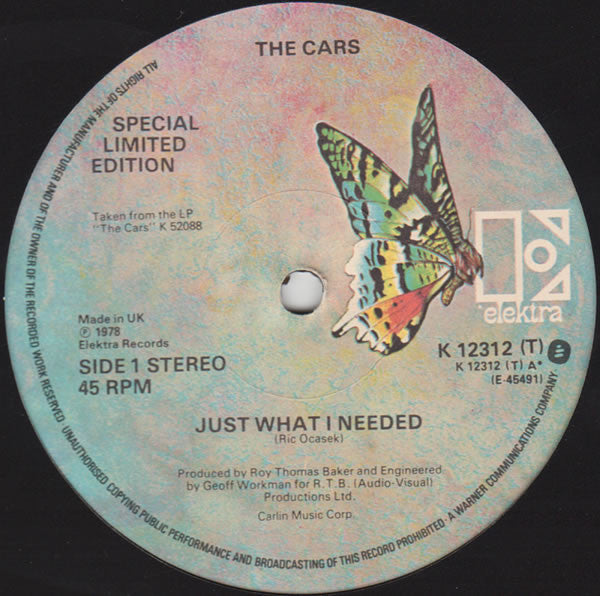 The Cars : Just What I Needed (12", Ltd)