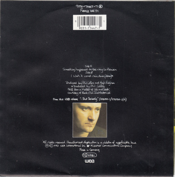 Phil Collins : Something Happened On The Way To Heaven (7", Single, Sol)