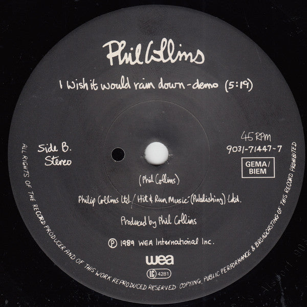 Phil Collins : Something Happened On The Way To Heaven (7", Single, Sol)