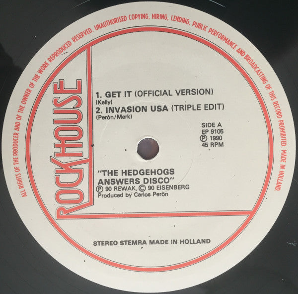 The Hedgehogs : Answers Disco (12", EP)