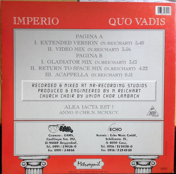 Imperio : Quo Vadis (12")