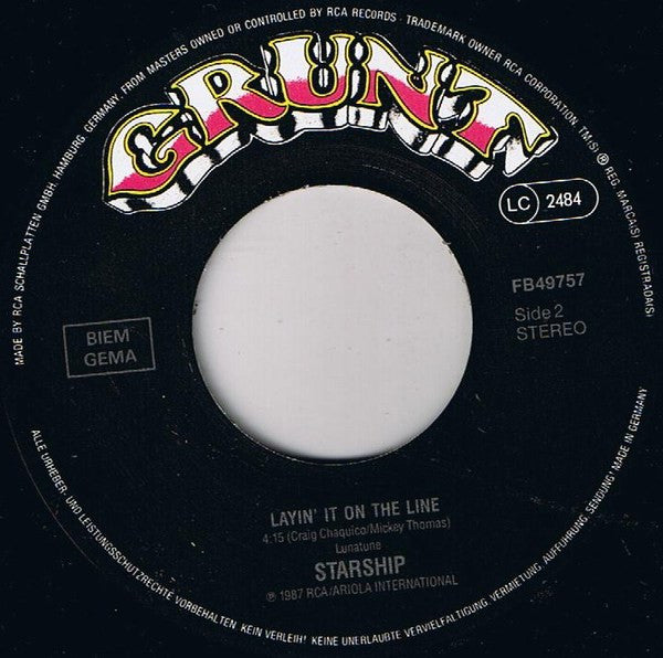 Starship (2) : Nothing's Gonna Stop Us Now (7", Single)