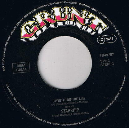 Starship (2) : Nothing's Gonna Stop Us Now (7", Single)