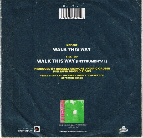 Run DMC* : Walk This Way (7", Single)