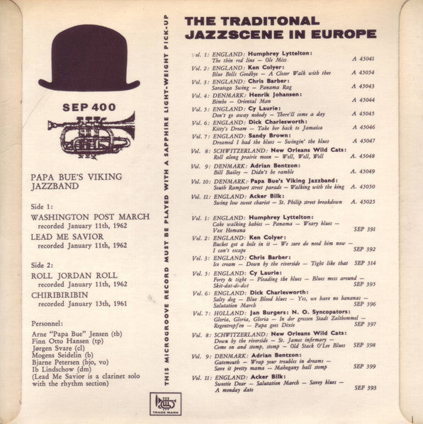 Papa Bue's Viking Jazz Band : Papa Bue's Viking Jazz Band Vol 10 (7", EP)