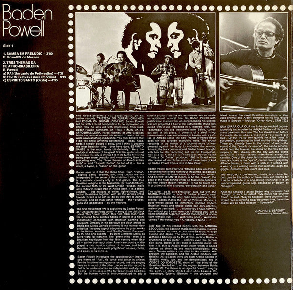 Baden Powell : Canto On Guitar (LP, Album, Gat)