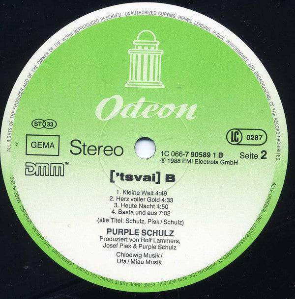 Purple Schulz : ['tsvai] (LP, Album)