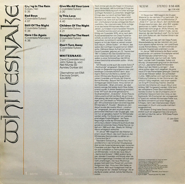 Whitesnake : Whitesnake (LP, Album)