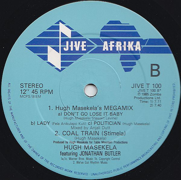 Hugh Masekela Featuring Jonathan Butler : African Breeze (12", EP)