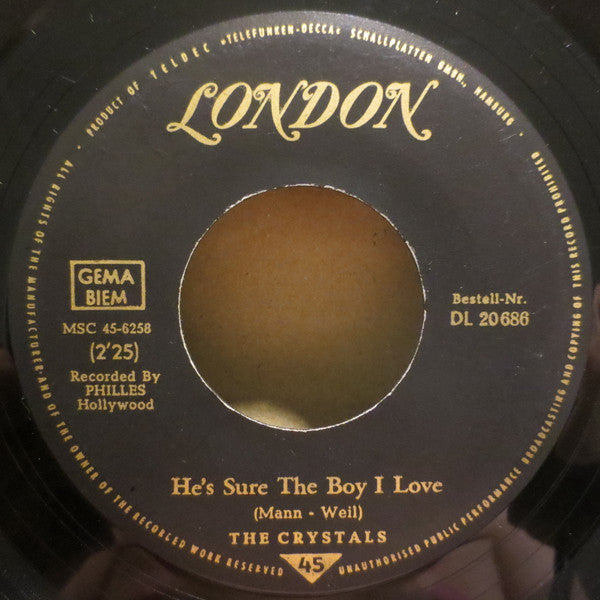 The Crystals : He's Sure The Boy I Love (7", Single)