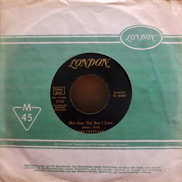 The Crystals : He's Sure The Boy I Love (7", Single)