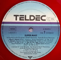 Various : Super Maxi (Funk, Rap & Disco Remixes) (2xLP, Comp, Red)