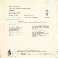 Dresdner Kreuzchor - Johann Sebastian Bach : Aus Der H-Moll-Messe BWV 232 (7", Mono)