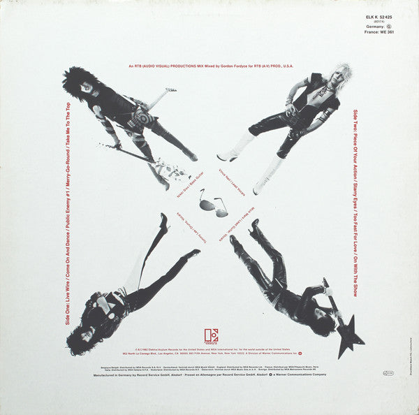 Mötley Crüe : Too Fast For Love (LP, Album, RE, RP)