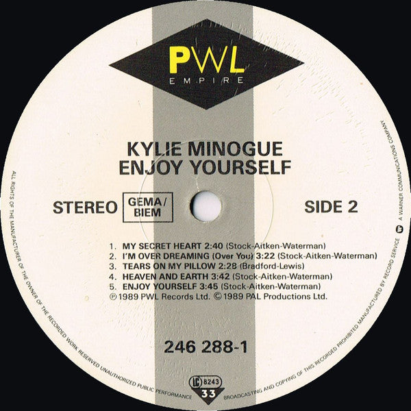 Kylie Minogue : Enjoy Yourself (LP, Album)