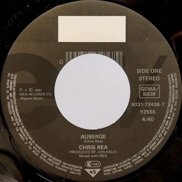 Chris Rea : Auberge (7", Single, Lar)