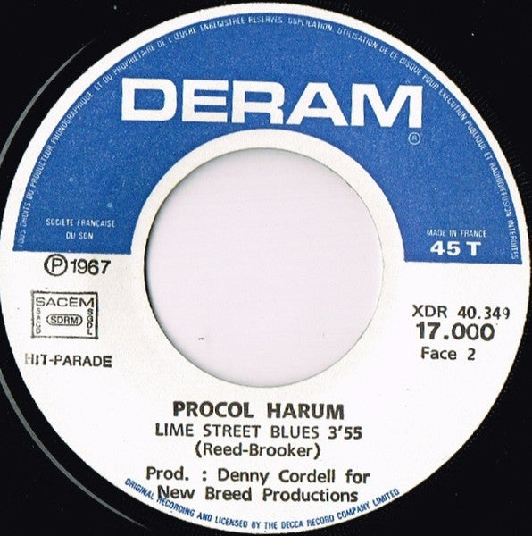 Procol Harum : A Whiter Shade Of Pale (7", Single, RE, Pri)