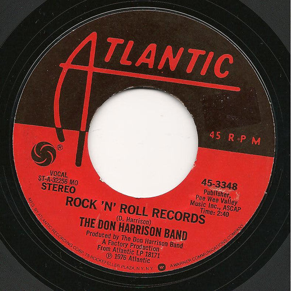 The Don Harrison Band : Rock'n' Roll Records (7", Single)