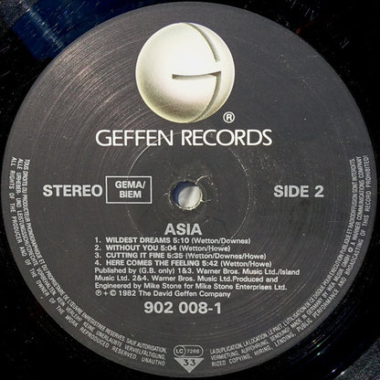 Asia (2) : Asia (LP, Album, RE)